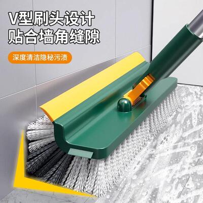 Long-handled bathroom cleaning brush for washing walls, tile