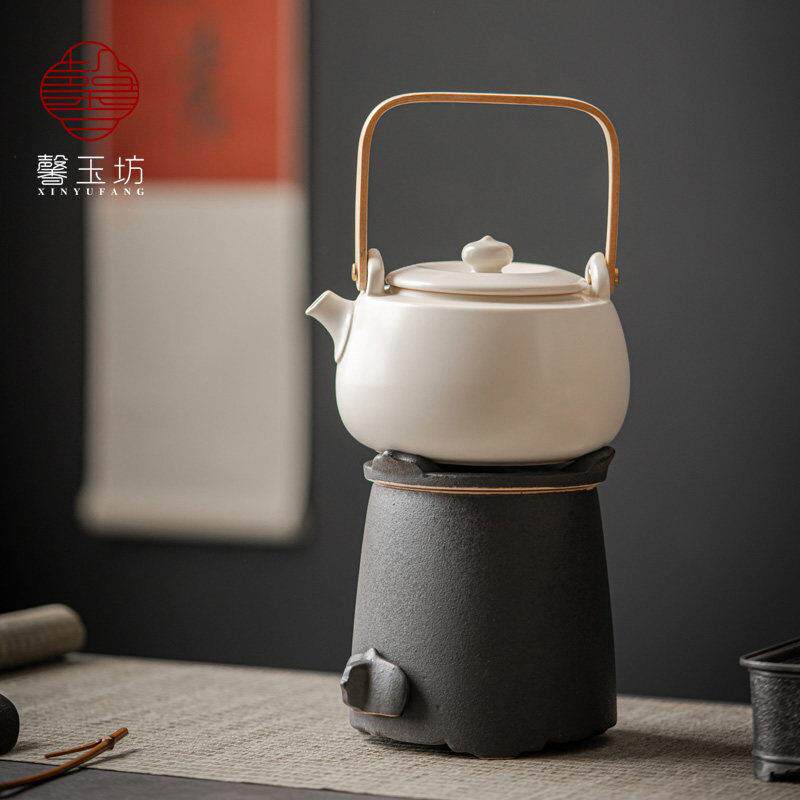 家用炭炉酒精灯陶瓷小火炉煮茶器煮酒炉烧水壶温茶炉茶壶复古风炉