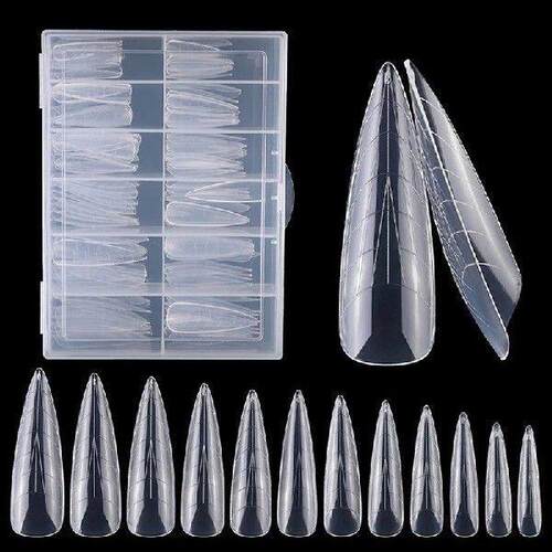 120 Pcs False Nail Tips Clear Matt Soft Fake Nails