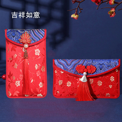 万元红包结婚随份子专用高档大容量高级感喜庆改口红包酒红色大号