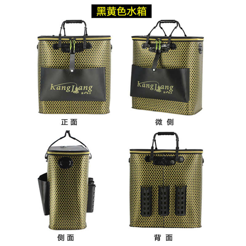 新款钓鱼桶 渔桶EVA加厚活鱼箱折叠防水双层鱼护包鱼护桶