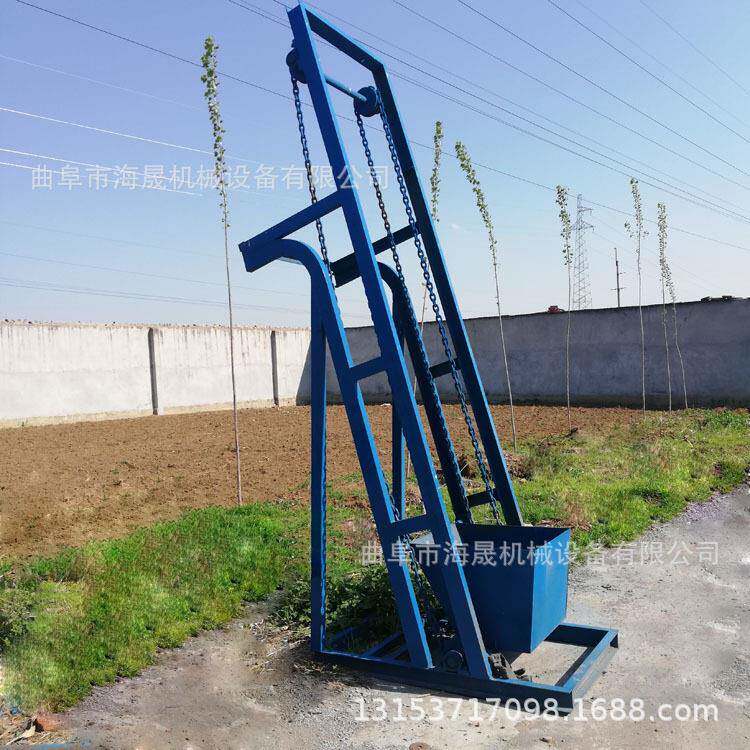 化粪便自动翻斗式加料机 铁钉链条提料机 加工石粉斗提升机