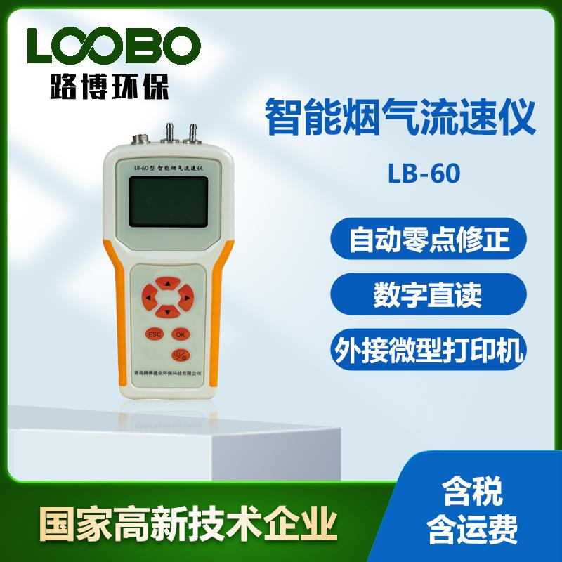烟气流速监测仪 智能气体流速仪LB-60型 烟气管道烟气流速测试仪