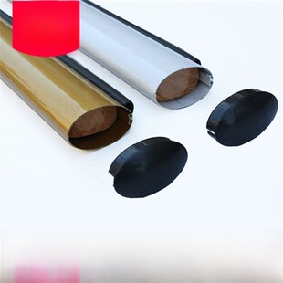 捷顺道闸杆椭圆杆土豪金圆形直杆蓝卡防砸胶条金色门禁挡车杆子