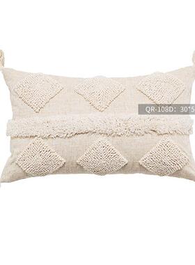 新款M.l板ife 北欧in网靠红款侘寂风抱枕抱s枕套客厅沙发靠垫样间