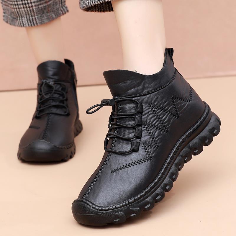 正品冬季人鞋加绒厚保暖妈老妈加鞋棉软底老北京布鞋女鞋防滑奶奶