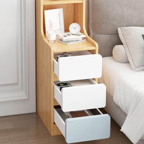 床边小柜子极简床头置物架2025新款卧室储物收纳柜超窄现代床头柜