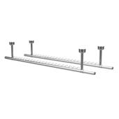 防风304不锈钢阳台晾衣杆顶装 波浪挂衣晒衣凉衣架单杆家用 固定式