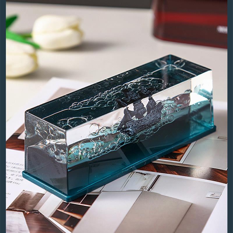 游轮游体漂流瓶黑珍珠号漂流瓶桌面永不沉没的小船汽车内摆件礼物