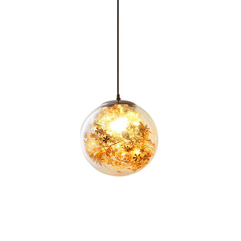 北欧圆形透明玻璃球灯服装店餐厅吧台橱窗简约轻奢银色泡泡球吊灯