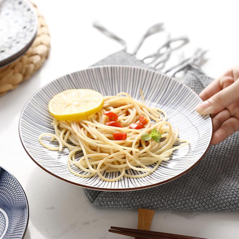 日式陶瓷盘网红盘子创意盘子子家用餐盘饭厅西餐牛排平盘深盘碟子