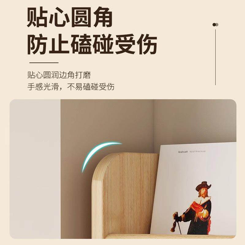 木质多层置物架壁书LF-木质挂书架实木童柜收纳柜门后走儿廊玩偶