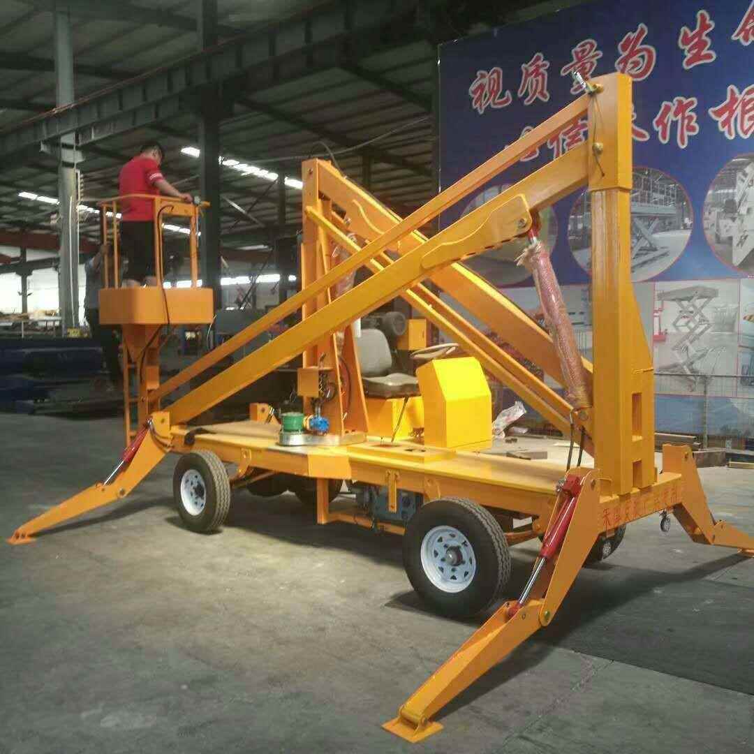 济南华北升降平台厂家供应16米14米电动式高空作业车曲臂式升降机