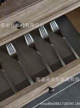 法式古餐边3...柜白木做旧木酒柜复美式置物蜡实柜收纳柜展示柜