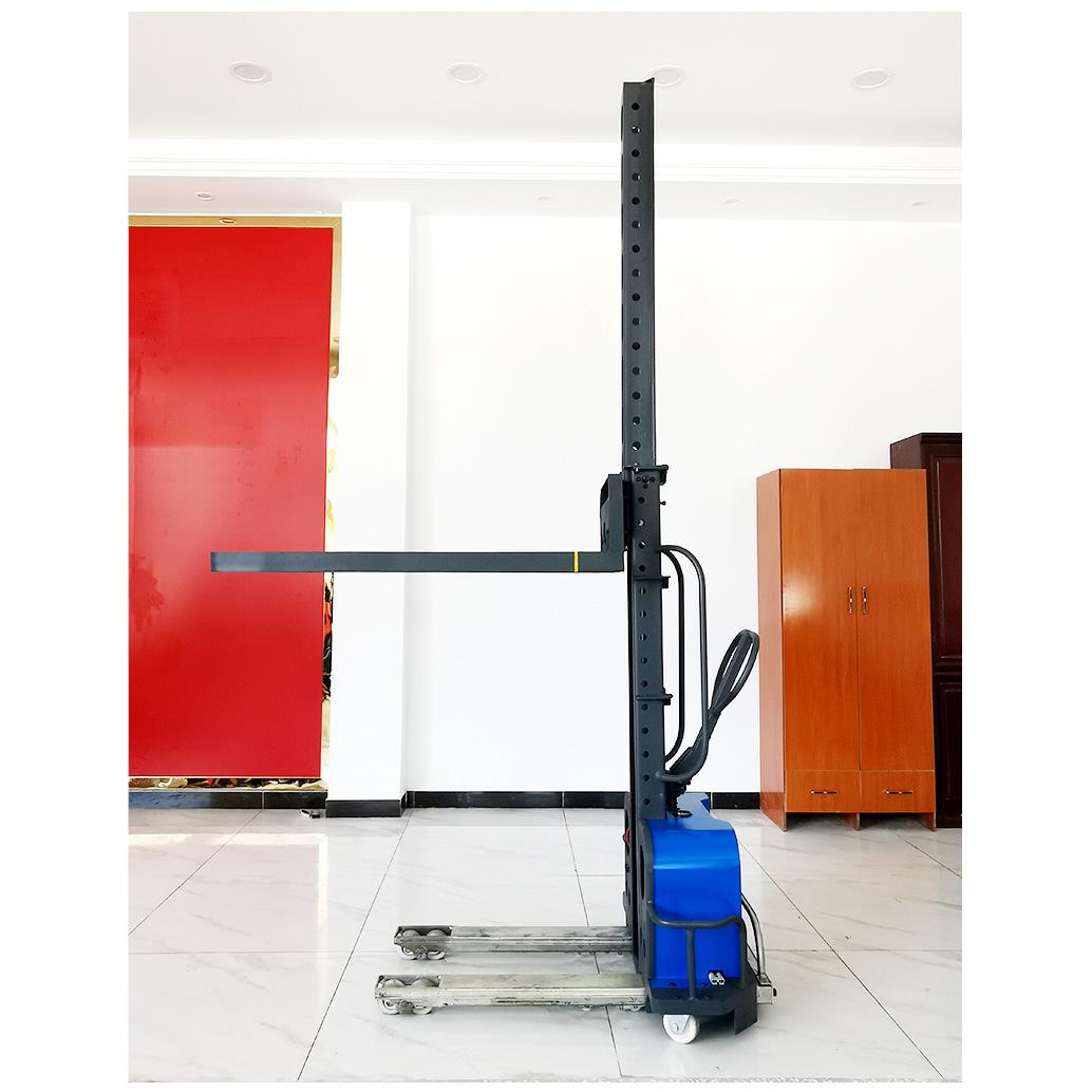 电动升降随猎雕(机货叉车500KG1T吨1.1堆高/.13/1.5米自体登高车