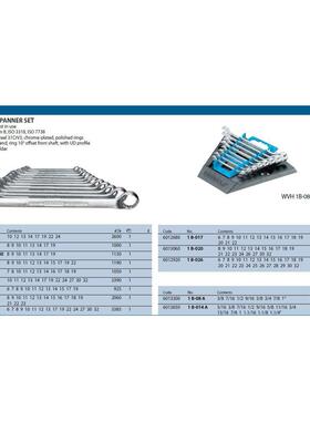 GedoreB吉多瑞68件英制开口梅花扳UDR手1-08A(013300)现货