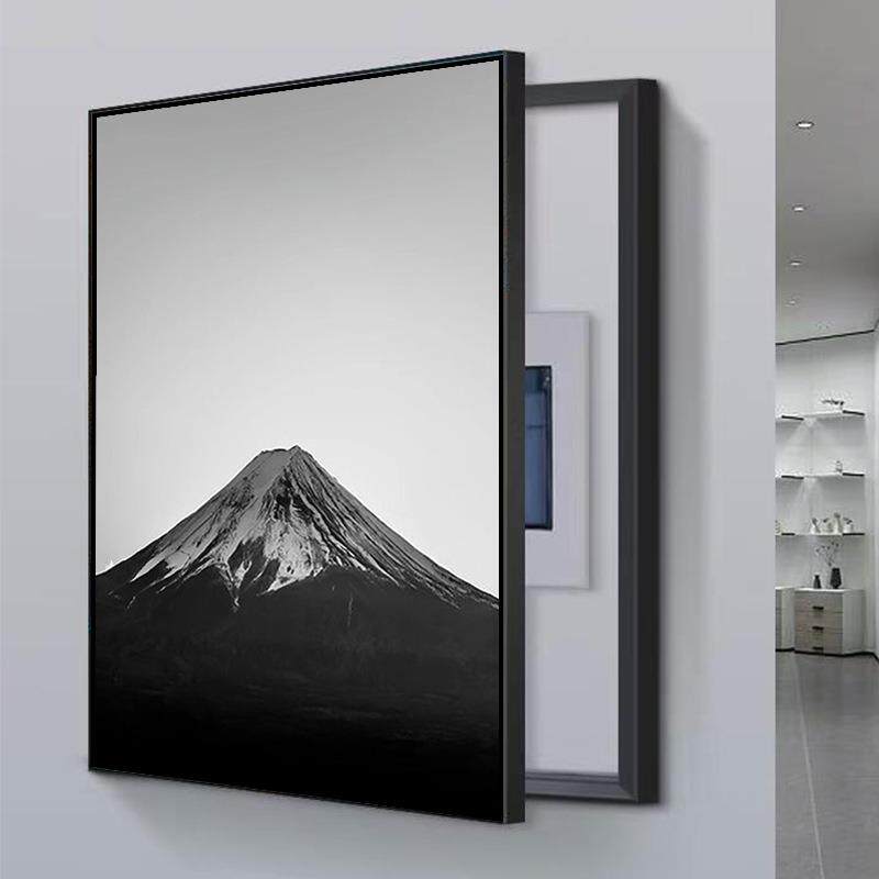 现代简约电表箱遮挡挂画餐厅配电箱装饰画玄关电箱盖板遮挡画