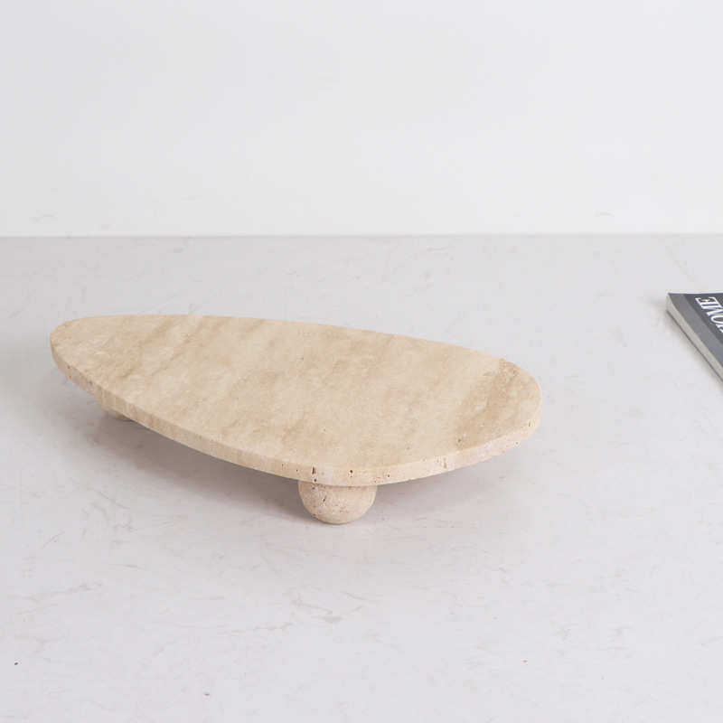 现代极简黄洞石托盘果盘摆件酒店客厅茶几玄关创意家居桌面软装饰,家居饰品,果盘/果篓,淘宝优惠券,粉丝福利购,淘宝优惠卷