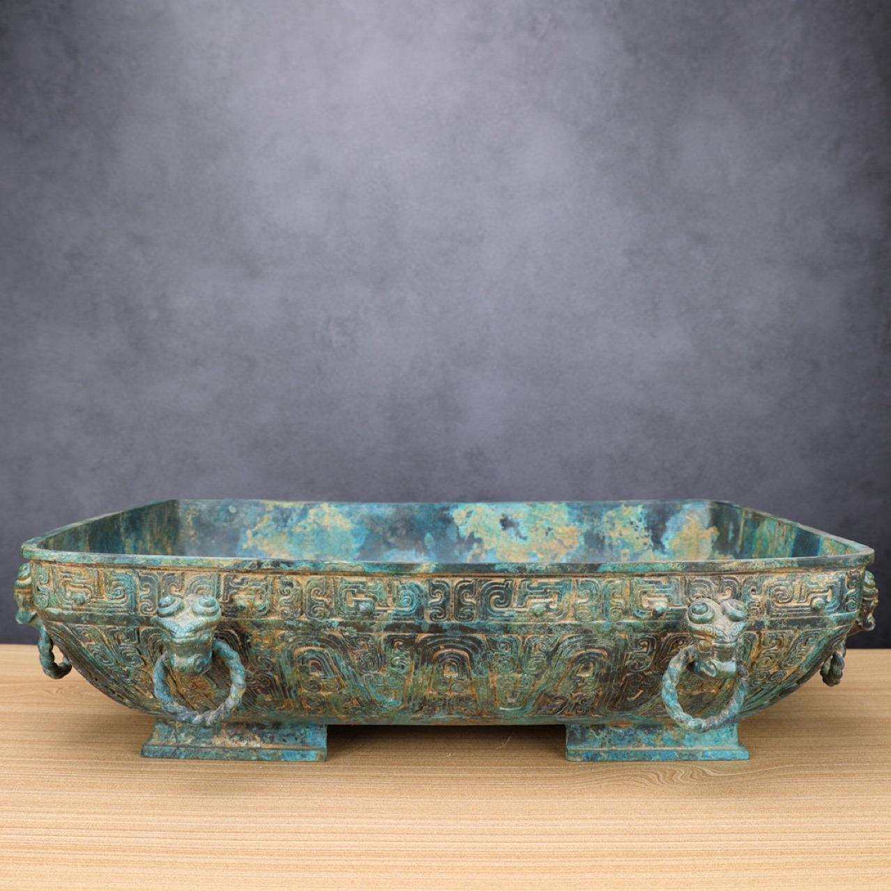 仿古青铜器虢季子白盘青铜盘青铜铭文盘博物馆复刻收藏品