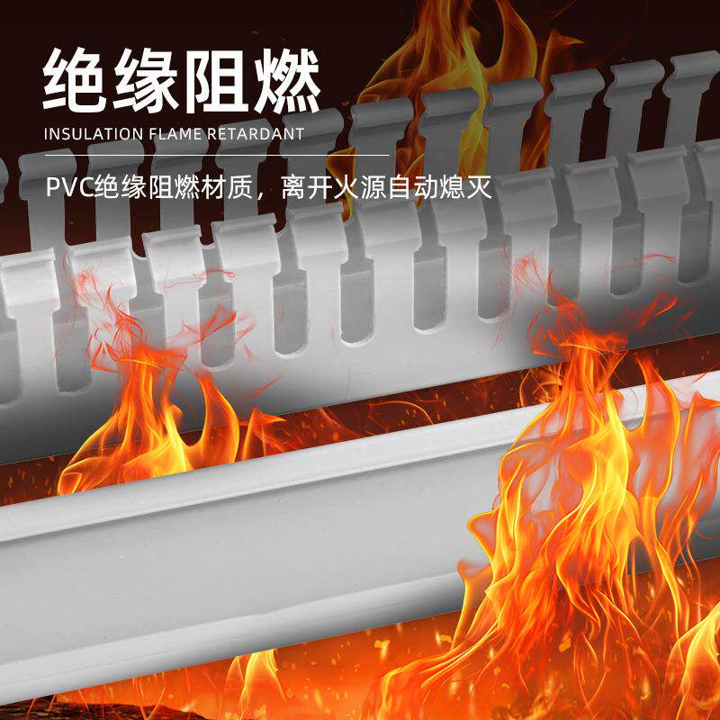 pvc线槽配线槽明装塑料阻燃行线槽配电柜电箱走线日星工业理线槽