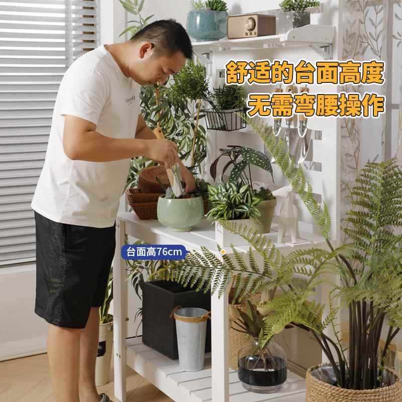 摆实木放花架TMCZT01阳台花艺置架植物架室物外花架盆栽架多层园