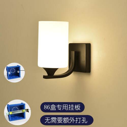 led墙壁灯美式卧室床头灯客厅楼梯壁灯阳台现代简约86理线 线盒用