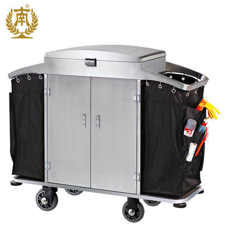 广州南方 厂家直销 南方酒店用品酒店客房不锈钢布草车 C-87A