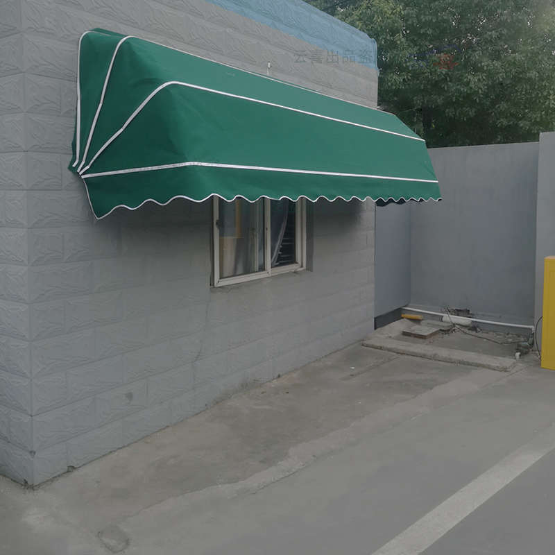 上海法式弧形遮阳棚装饰蓬阳台折叠户外窗户门防雨棚可伸缩式雨蓬