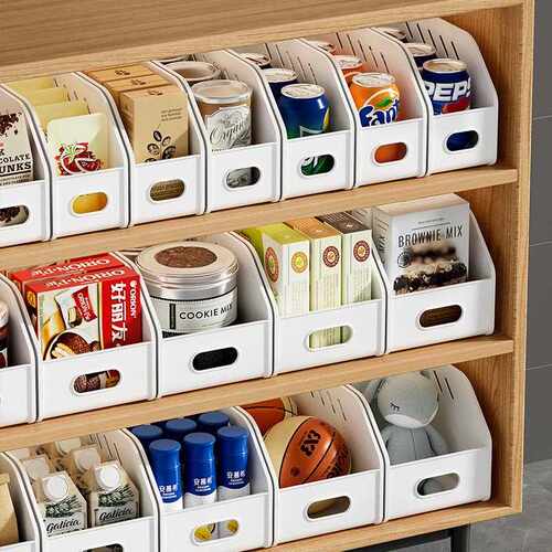 Large Desktop Snack Storage Basket, Plastic Kitchen Organize