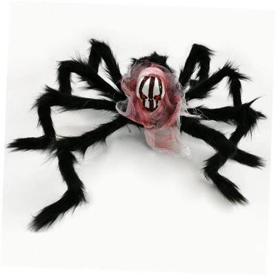 Molezu Halloween Simulation Ghost Head Plush Spider