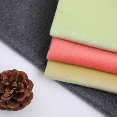 直销新款女士大衣呢男装毛呢外套单面呢料 牛油果绿全毛短顺单面