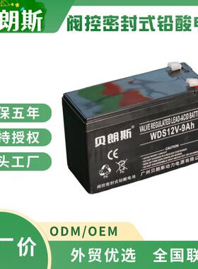 12V9Ah铅酸储能电池WSD12-9Ah信号灯具蓄电池厂家