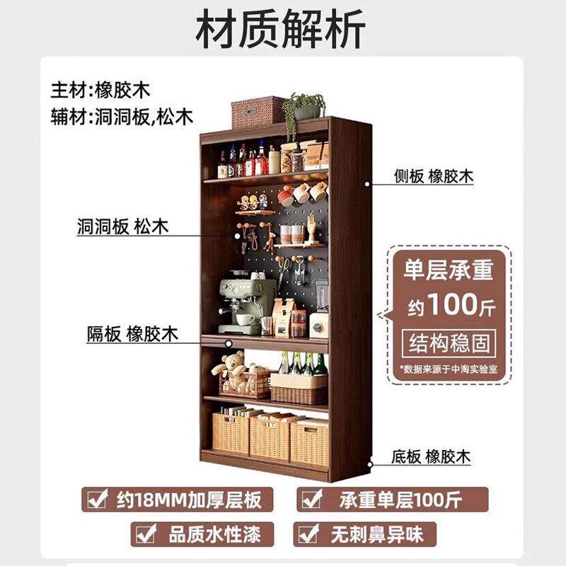实书收架置物架落地去WYL客厅化一体整墙木纳储柜胡桃物木色家用