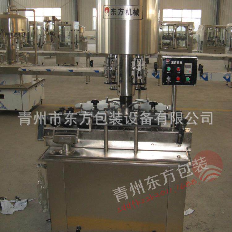 厂家供应灌装包装机械全自动塑料盖旋盖机4头铝盖压盖封口机密封