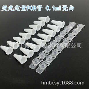 包 PCR管 200条 瓷白 荧光定量PCR管 8连管 厂家0.1ml PCR八连管