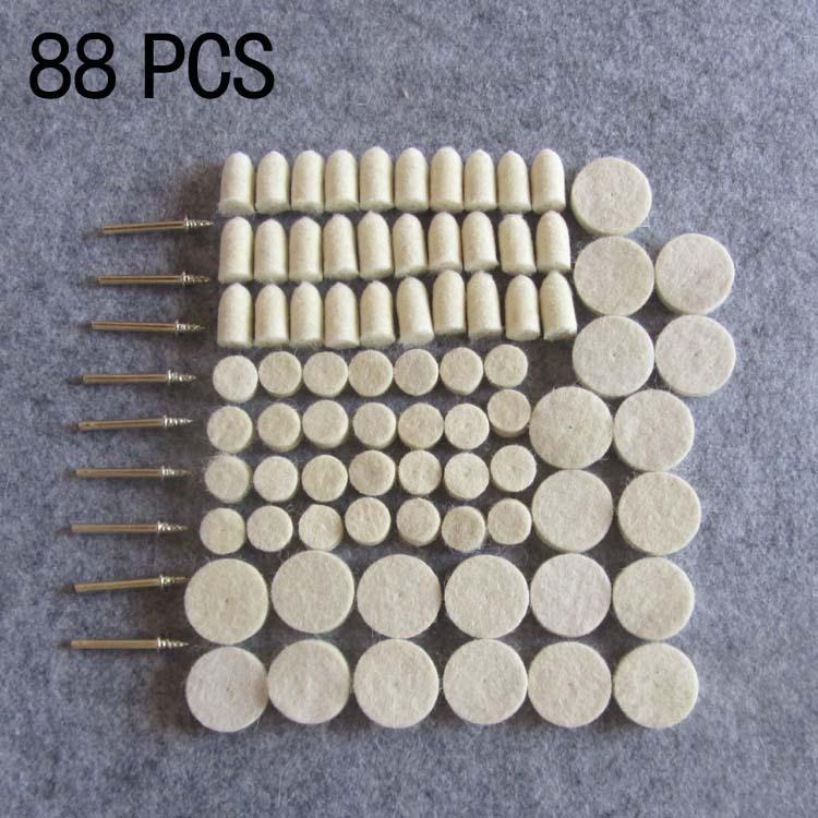 美甲电磨头羊毛抛光轮羊毛磨头套装磨具抛光圆柱打磨头129pc