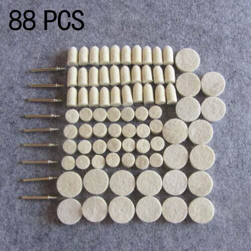 美甲电磨头羊毛抛光轮羊毛磨头套装磨具抛光圆柱打磨头129pc