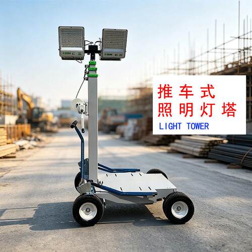 LIGHT TOWER手摇升降灯塔4米6米推车式LED户外移动照明灯车