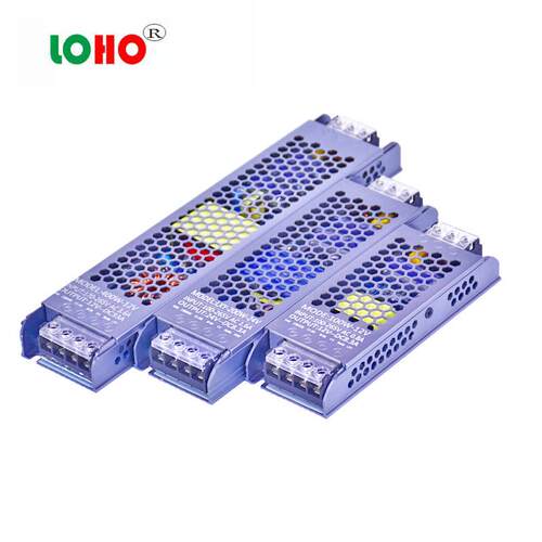 原装高端12V24V48V200W超薄长条电源 12V24V48V直流工控设备电源