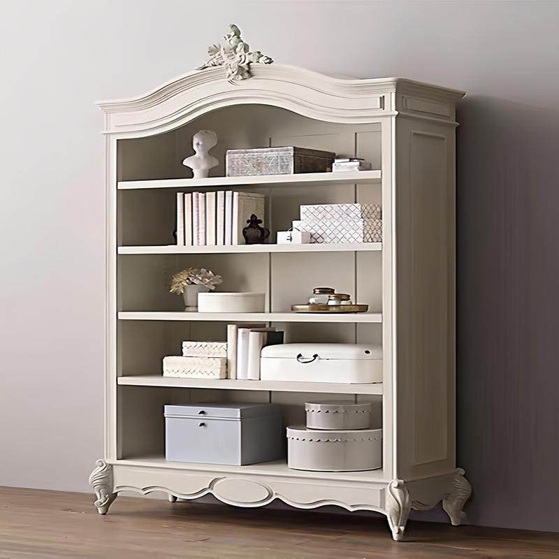美式奶轻奢美式轻奢实木书柜后式现代简约雕花油白装饰柜法复儿童,住宅家具,书架,淘宝优惠券,粉丝福利购,淘宝优惠卷