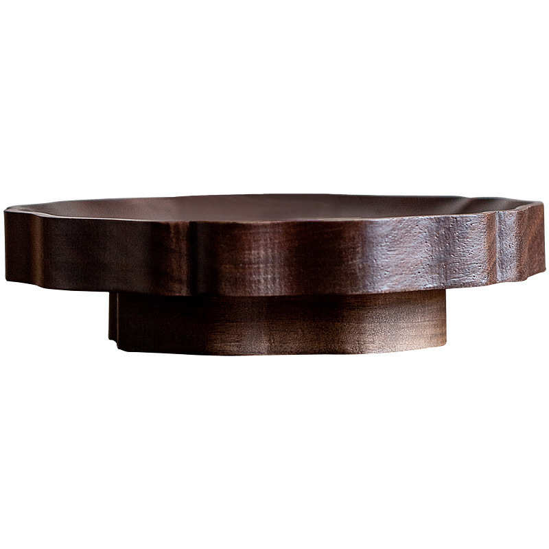 胡桃实木高脚壶承家用盖碗茶壶托盘茶点盘中式功夫茶具配件干泡台