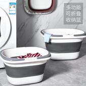 可折叠脸盆宿舍用学生洗脸盆可携式 旅行塑料压缩盆折叠水盆子家用
