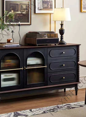批发LCP2复古法式餐边柜实木餐储物收纳柜美式客茶水柜多功能一体