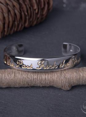 正品UNDERCEOVR 银手镯 高桥盾纹身图腾锯腕饰 G齿IZ情侣纯手银饰