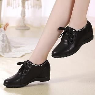 内增高休闲鞋 高档单鞋 韩版 春秋季 子女中跟舒底妈 平底20适24新软款