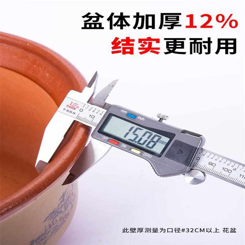 家用紫砂陶瓷花盆陶瓷盆特大号陶土栽花花盆粗陶落地盆景兰花盆