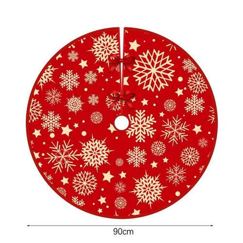 60Cm 90Cm Christmas Tree Skirt Red Santa Claus Snowman Elk C