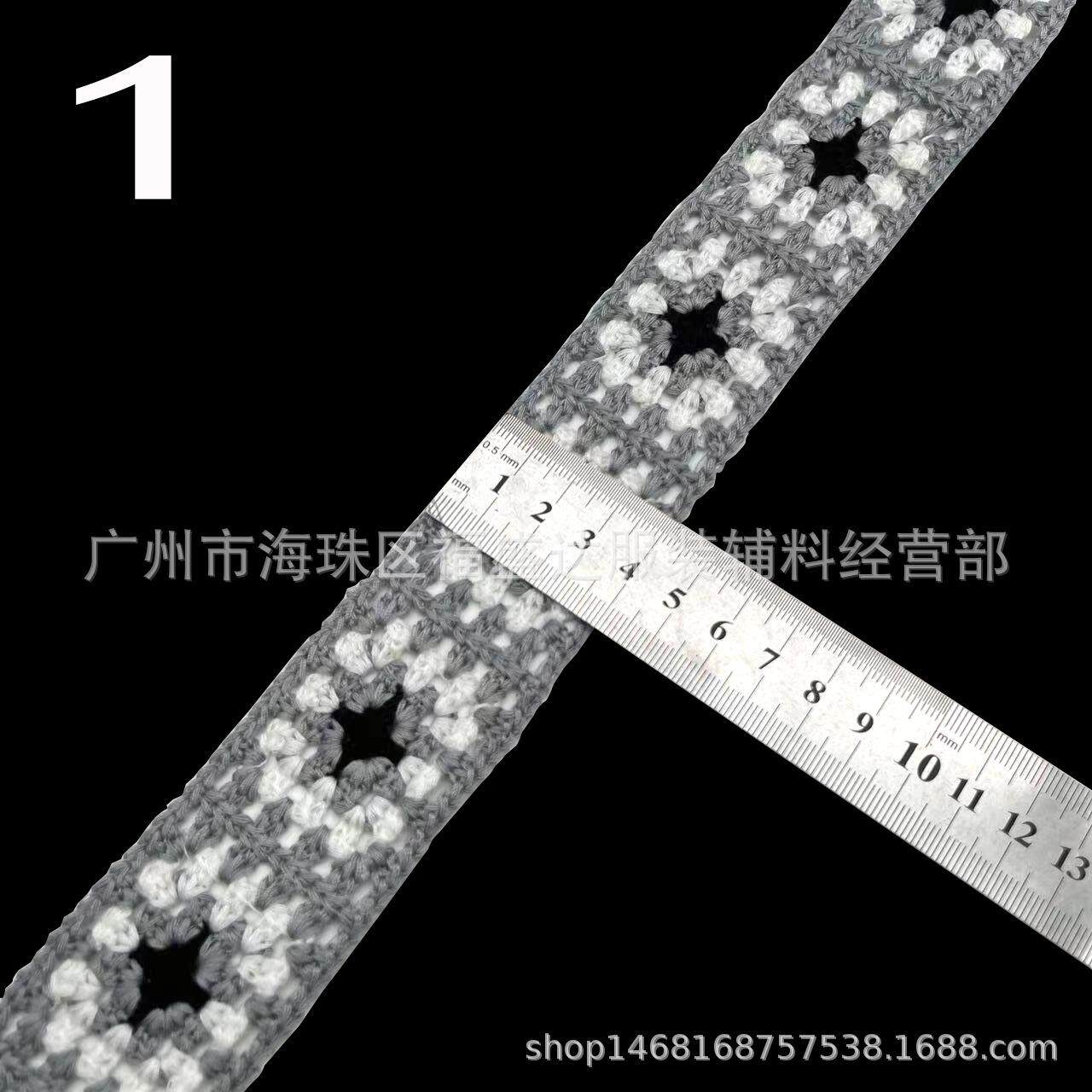 热款仿手钩饰刺绣少条码花边民族风XY仿手钩女服辅料多色花织带花