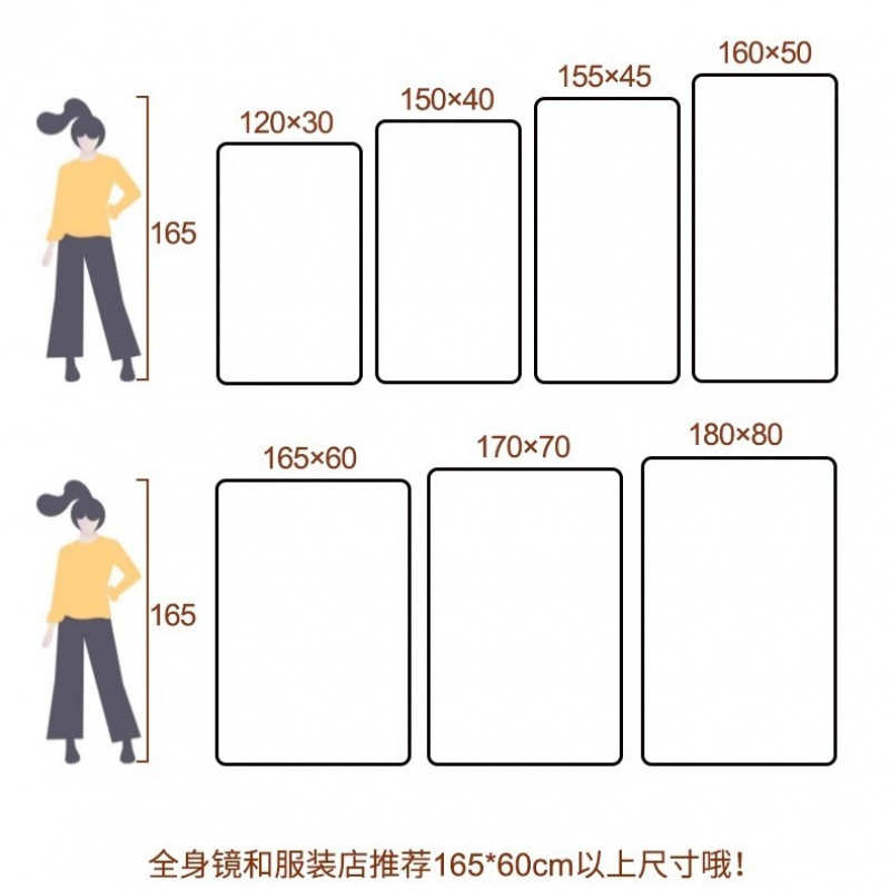 全身镜镜子家用穿衣镜女生卧室落地镜壁挂两用衣帽间试衣镜ins风