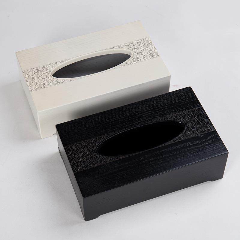 纸巾抽纸盒 欧美风格家居用具橡木纸巾盒创意工艺品制作